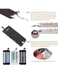 Repuesto de pantalla para iPhone 6, pantalla LCD táctil, digitalizador, marco de montaje, incluye herramientas de reparación para iPhone 6 de 4,7 pulgadas (iPhone 6, negro)