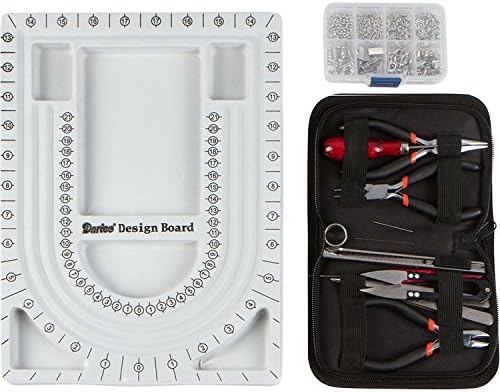 Jewelry Making Starter Kit Includes Jewelry Tool Kit, Complete Bead Board, Case of Silver Jewelry Findings - All You Need To Make Beautiful Jewelry Now!