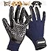 Pet ninja glove/Grooming Gloves for cat dog/Pets Hair Brush Remover Mitt/Enhanced Petting Glove Five Fingers Design/Perfect for Cats Dogs Horses with Long & Short Fur Shedding,Bathing,Massaging