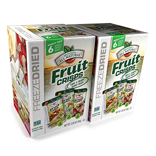 Brothers All Natural Freeze Dried Variety Fruit Crisps, 2.26 Ounce, 6 Count