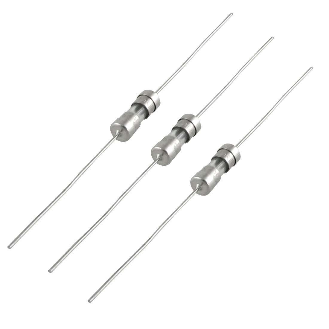 sourcingmap 10 Pcs 250V 3A Through Hole 3.6 x 10mm Slow Blow Acting Axial Fuse