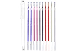 Heat Erasable Fabric Marking Pens with 10 Refills and 1 Pen Case, 5 Color Heat Erasable Pens for Fabrics in Quilting/Sewing(M