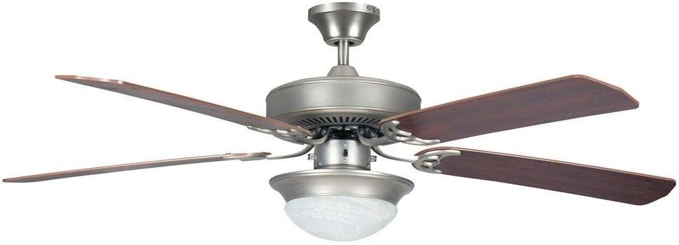 Radionic Hi Tech Ranch 52 in. Satin Nickel Ceiling Fan with Light Kit and 5 Blades