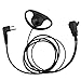 D Shape Earpiece Headset PTT for Motorola Two Way Radio Walkie Talkie 2pin (5Pack)