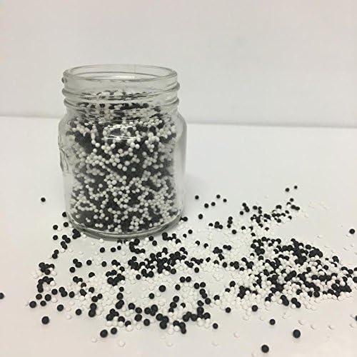 Black & White 100s & 1000s Sugar Sprinkles Cupcake Decorations (50g)