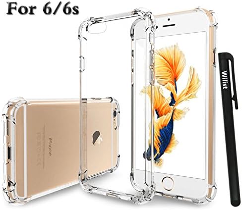 iPhone 6 6s Case Wilist Apple iPhone 6 6s Clear Case Transparent TPU Shockproof Impact Protection Soft Shell Design for iPhone 6 or 6s (4.7 Inch)