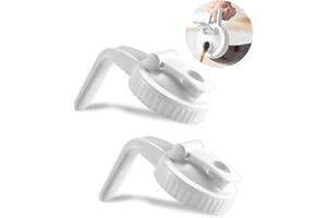 MIRADEXIC 2 Pack Wide Mouth Mason Jar Lids V-Shaped with Handle, Mason Jar Pour Spout with Extended Flip Lid Easy to Open, Airtight Leak Proof and Durable (Jars Not Included)