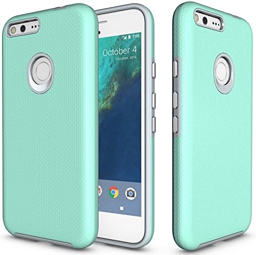 GOOGLE PIXEL Case,Zisure[Pop Sugar] Shockproof Non-slip Dual Layer Sturdy PC TPU Durable Hard Case Impat Shock-Defender Rubber Cover for GOOGLE PIXEL (5.0")(Light Green)