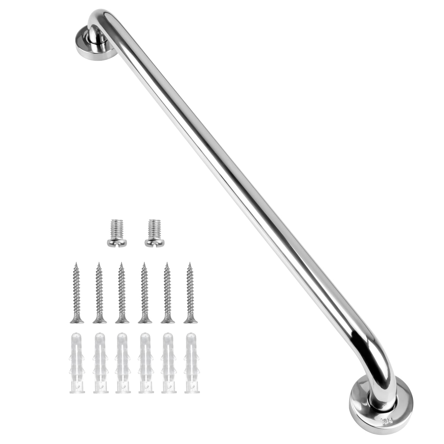 supregear Bathroom Grab Rail - 304 Stainless Steel Shower Handle (80cm/32), Safety Hand Rails for Kitchen Bedroom Bathtub Steps, Balance Support Grab Bar for Elderly, Disabled, Adults, Children