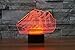 YANGHX FUGEST Sailboat 3D Night Light Ship Modern100~240v Night 7 Color Change LED Desk Table Light lamp (Color: Multicolor)