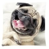 New Custom Pug Dog Zippered Pillow Case 18x18 (one side) Pillow18-336