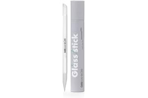 GERMANIKURE Clear Glass Cuticle Stick - No Sleeve - Ethically Made in Czech Republic - Cuticle Pusher & Remover, Callous & Dry Skin Fingertip File, Nail Shaper - No Case