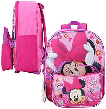 1 Disney Minnie Mouse Backpack Book Bag Detachable Purse Lunch School Mini Girl