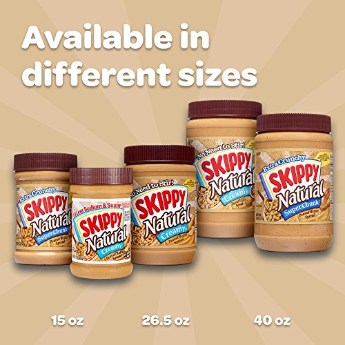 SKIPPY NATURAL CREAMY PEANUT BUTTER, 40 OUNCE (PACK OF 2)