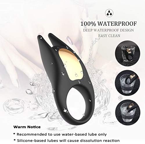 HLJ 10 Frequency Vibration Lock Fine Ring USB Charging Delay Massage Ring Creative Adult Massage Toy
