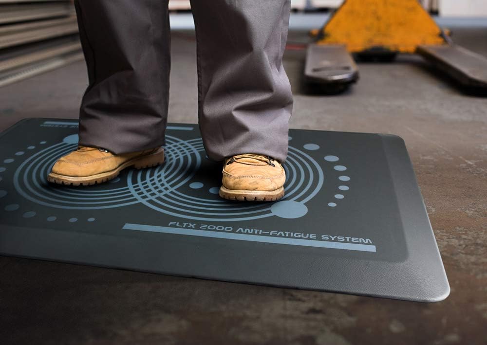 AFS-TEX® 2000 Grey Active Anti-Fatigue Standing Desk Mat - 40 x 60cm, Stone Gray, 16" x 24" - Image 4