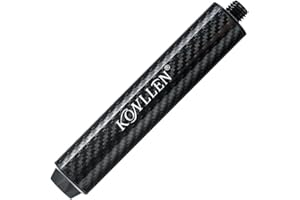 KONLLEN Pool Cue Extension 2'' 3'' 4'' 6'' 8'' 12'' Carbon Fiber Billiard Cue Extension Billiard Accessories for Pool Sticks