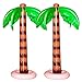 Coopay 2 Pack Inflatable Palm Trees Jumbo Coconut Trees Beach Backdrop Favor for Hawaiian Luau Party Summer Theme Decoration
