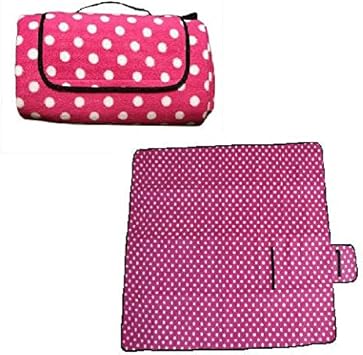 Amazon Trisac 厚みのあるレジャーシート 大判 130 170cm ドット 水玉 ピンク 桃色 Sacbayオリジナル マルチスカーフとセット T Trisac レジャーシート