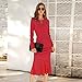 Women Long Sleeve Round Neck Bodycon Dress, Ladies Summer Casual Party Dresses Pencil Slim Long Sundressthumb 3