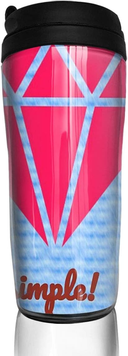 BaboLye Life Is Simple! Don't Make It Complex ABS Travel Coffee Mugs With QuickSeal Lid Insulated 12 OZ Double Wall Water Coffee Cup