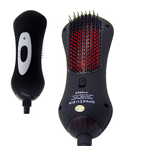Click Here to See More Images Hot air brush,hot air Dryer & hot air Styler Paddle Brush | Negative Ion Generator hair dryer Hair Straightener hair blower Eliminate Frizzing Tangled Hair & Knots Promote Healthy
