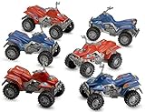 Pull Back Diecast ATV Toy Cars - 6 Pack - for Kids Collection Toys Prize Gift – by Kidsco