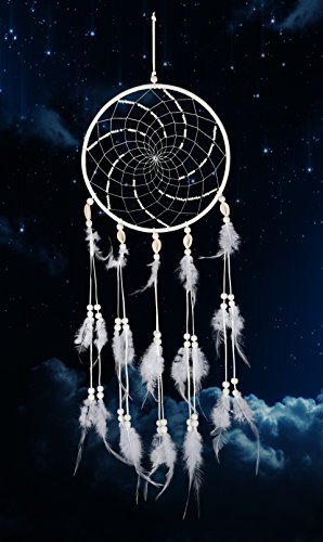 White new! premium handmade dream catcher - feather dre…