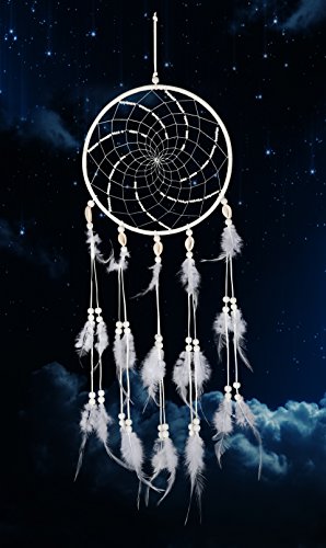 White New! Premium Handmade Dream Catcher - Feather Dreamcatcher Indian Tradition 8.25