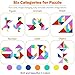 Travel Tangram Puzzle - Magnetic Pattern Block Book Road Trip Game Jigsaw Shape for Kids Toddlers Challenge IQ Educational Toy Gift Brain Teasers 360 Patterns