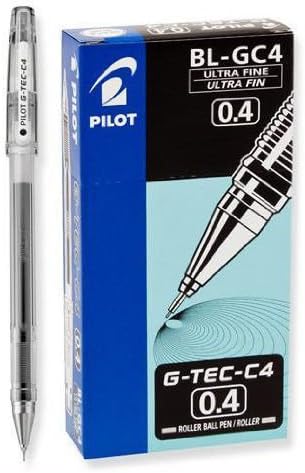 12 Pilot G-tec -C4 0.4 Black Ballpoint Pens Ultra Fine Pt Pens New in Box