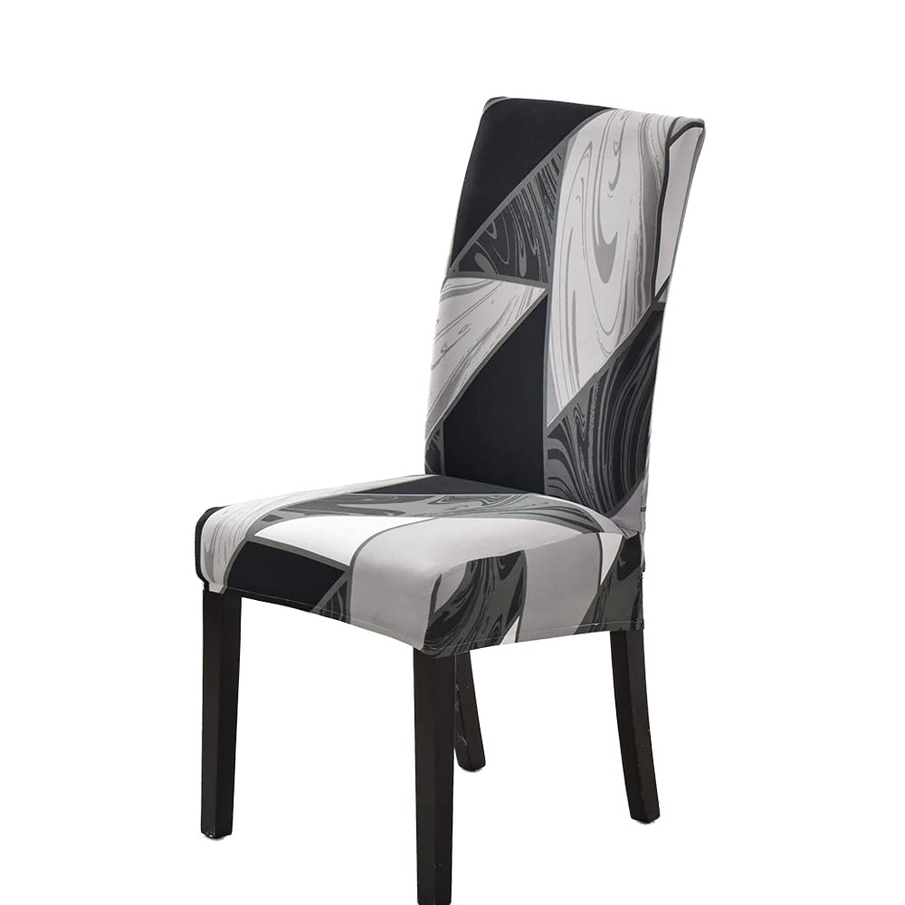 HZDHCLH Chair Covers Set of 4/6 Stretch Modern Chair Slipcovers for Dining Room Kitchen Wedding Party Washable Chair Protector (4pcs, geometry) — image 1