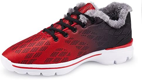 UMmaid Mens Faux-Fur Lining Winter Shoes Casual Tennis Walking Shoes Lightweight Outdoor Sneakers