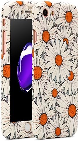 iPhone 7 case, Vancer Full Body Protection [360 Degree All-around] Series, Hard Slim Premium shockproof Cover with Tempered Glass Screen Protector for iPhone 7(4.7) (Chrysanthemum)