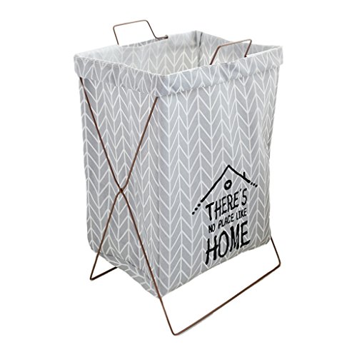 Blesiya Extra Large Foldable Storage Basket Bucket Hamper for Magazine&Newspaper 36x56cm - Grey