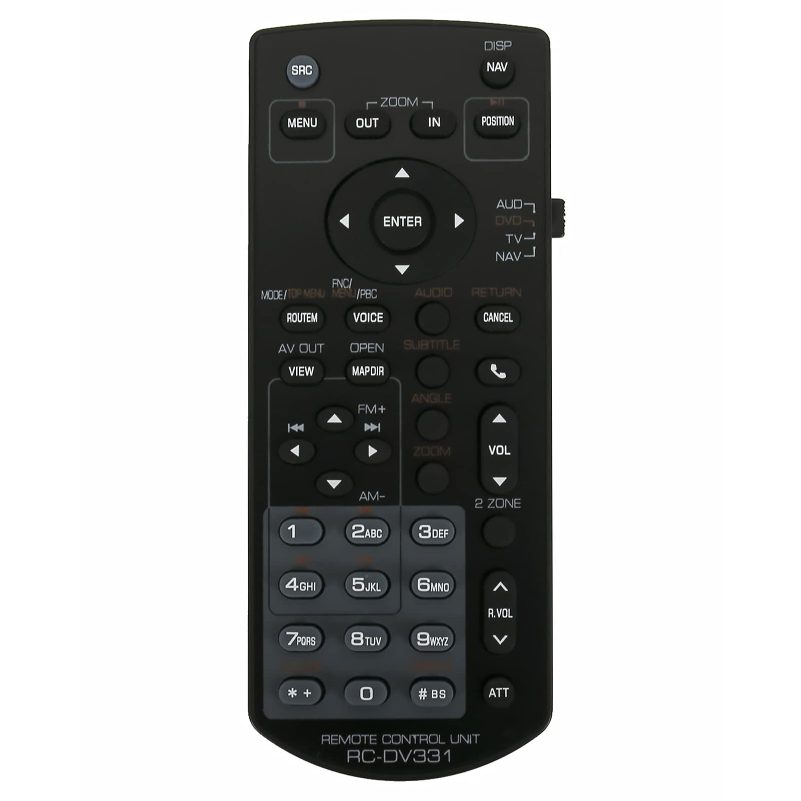 VINABTY Replacement Remote Control Fit for Kenwood Navigation DVD Receiver Monitor DDX374BT DDX340BT DDX24BT DNX-890HD DNX772BH DDX26BT DMX 7704S Remote RC-DV331 KNA-RCDV331