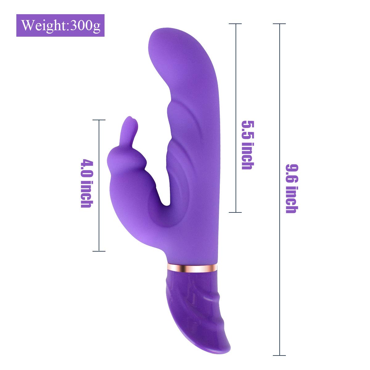 XINGHAOYA G Spot Rabbit Vibrator with Bunny Ears for Clitoris Stimulation, Waterproof Rechargeable Dildo Vibrator Clit Stimulator with 10 Vibration Modes Quiet Dual Motor for Women Couples