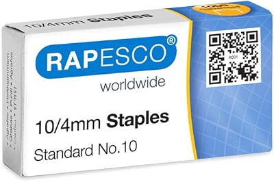 Rapesco AP510VZ3 Type 10/4mm Galvanised Staples Pack of 1000