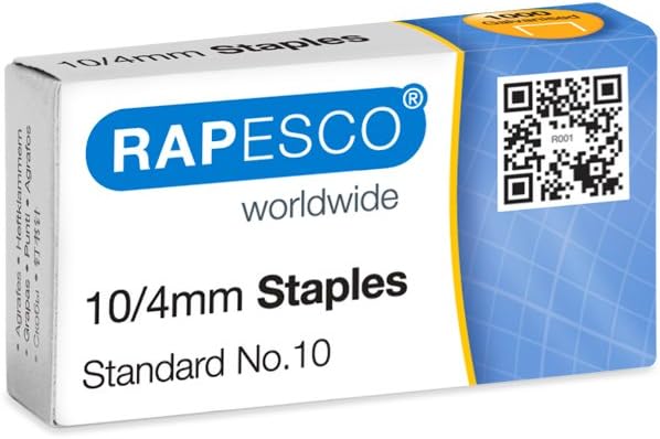 Rapesco AP510VZ3 Type 10/4mm Galvanised Staples Pack of 1000