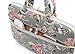Kayond Laptop Carrying Case, Water-Resistant Canvas Ultraportable Shoulder Messenger Bag, Daily Briefcase for Work/School/Travel (15-15.6, Gray Rose)