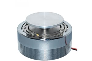 SAMTRONIC 1Pcs Resonance Speaker, 2 Inch Mini Strong Bass Louderspeaker All Frequency Vibration Sound Transducer Exciter Speaker Driver Sliver (Silver)