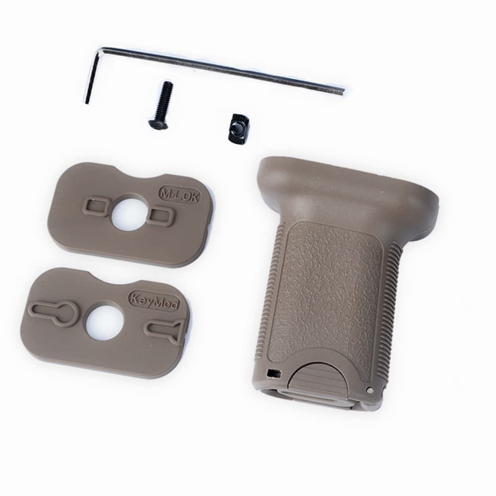 SBGJMY Tactical Mlok Front Grip Vertical Foregrip Forward Handle for Mlok Keymod Handguard System (Tan)