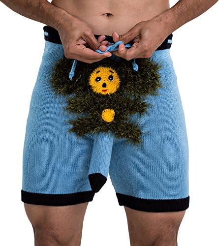 MySexyShorts Men's Blue Underwear Funny Men’s Boxer Shorts, Briefs, Adult Sleep Shorts, for Men Blue Cheburashka