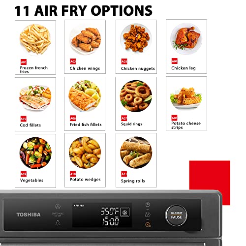 TOSHIBA Air Fryer Toaster Oven Combo, 13in1 Countertop Convection