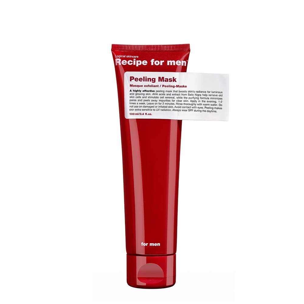 Recipe For Men Enzyme Peeling Mask For Men - Pore Minimizing Mask With AHA Acid & Extracts From Salix Nigra - 100 ML