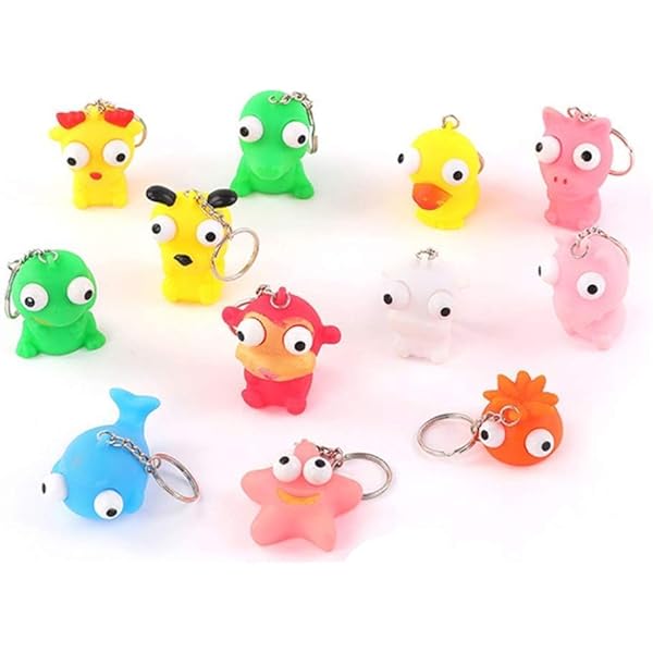 Amazon.com: 8 Pcs Raised Eyes Doll Anti Stress Ball Vent