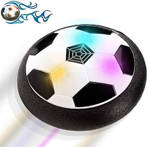 Gloween Kids Toys, Hover Soccer Ball Air Power Disc for Boys and Girls Age of 2,3,4,5,6,7,8+Years Old, Indoor Sport Ball with Led Lights for Toddlers, Kids,Children Gifts
