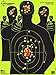 Splatterburst Targets - 18 x 24 inch - Triple Silhouette Splatter Target - Easily See Your Shots Burst Bright Fluorescent Yellow Upon Impact - Made in USA (10 Pack)