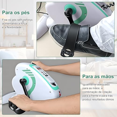 Mini Bicicleta Bike Ergométrica para Exercícios, Mini Bicicleta Elétrica com Display LCD e Regulador de Intensidade, Bike de Exercício Interno, Bike Ergometrica, Exercitador de Pernas, 110 V