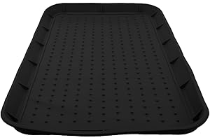 Bewinner Silicone Shoe Tray Durable Boot Mat Organizer for Entryway for Indoor Use 29.92x14.96in (Black)